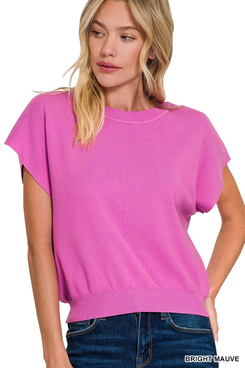 Dolman Sleeve Sweater in Pink