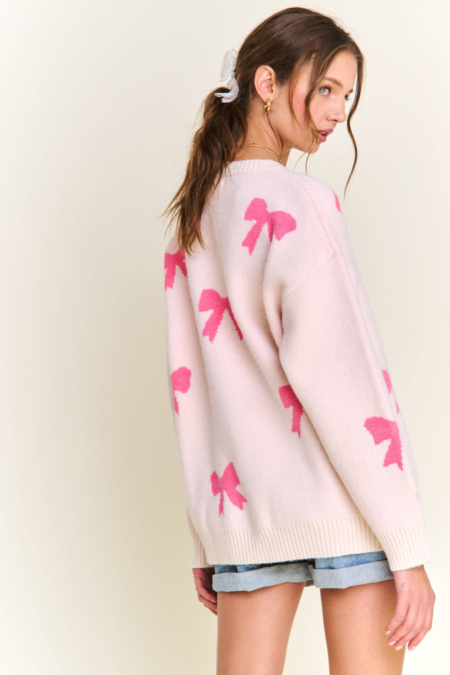 Pink Bow Sweater