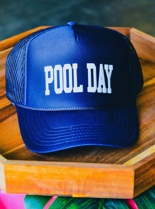Trucker Hat - Pool Day in Navy