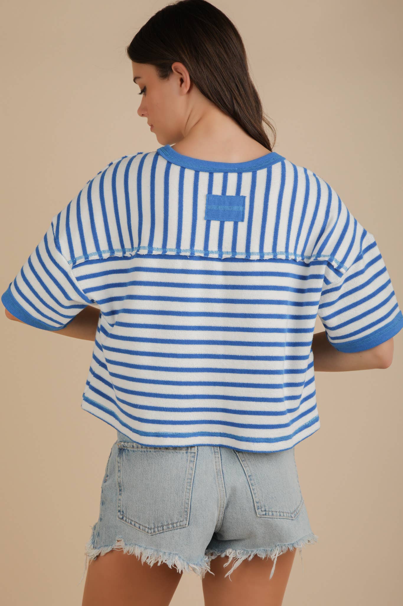 Striped Casual Top in Blue