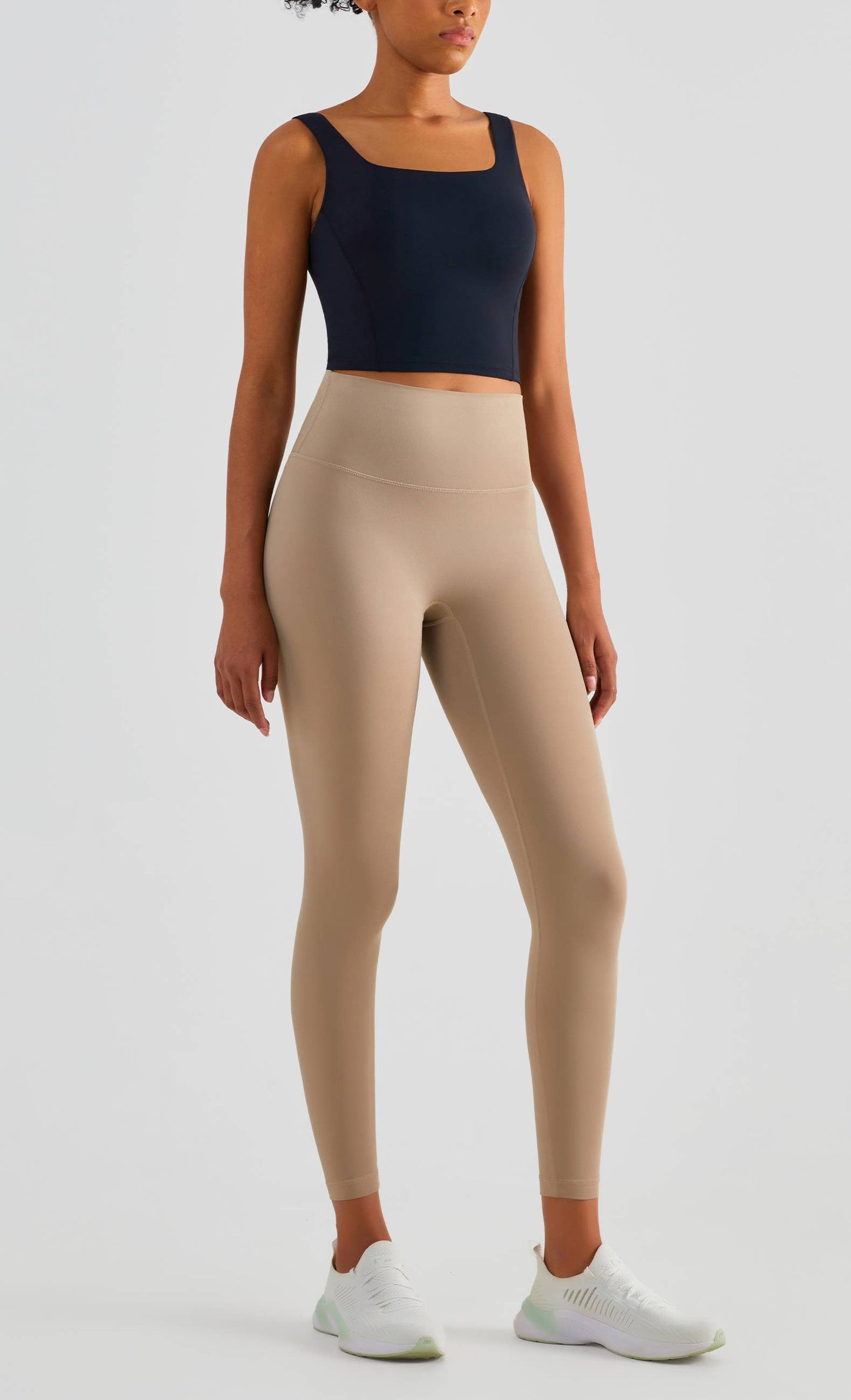 Grace U-Neck Molded Cup Tank Top in Black