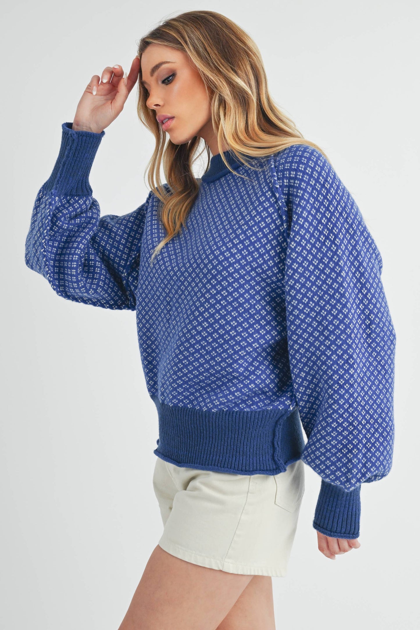 LARGE - Echo Sweater in Blue