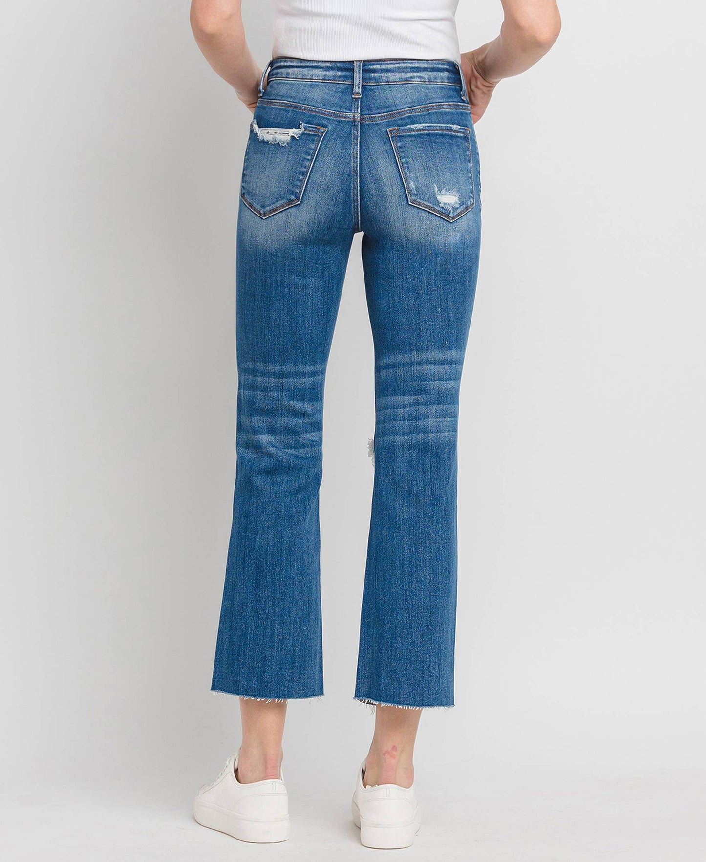 High Rise Kick Flare Denim