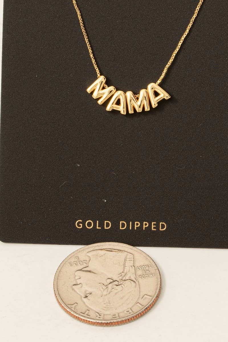 Gold Dipped Mama Necklace