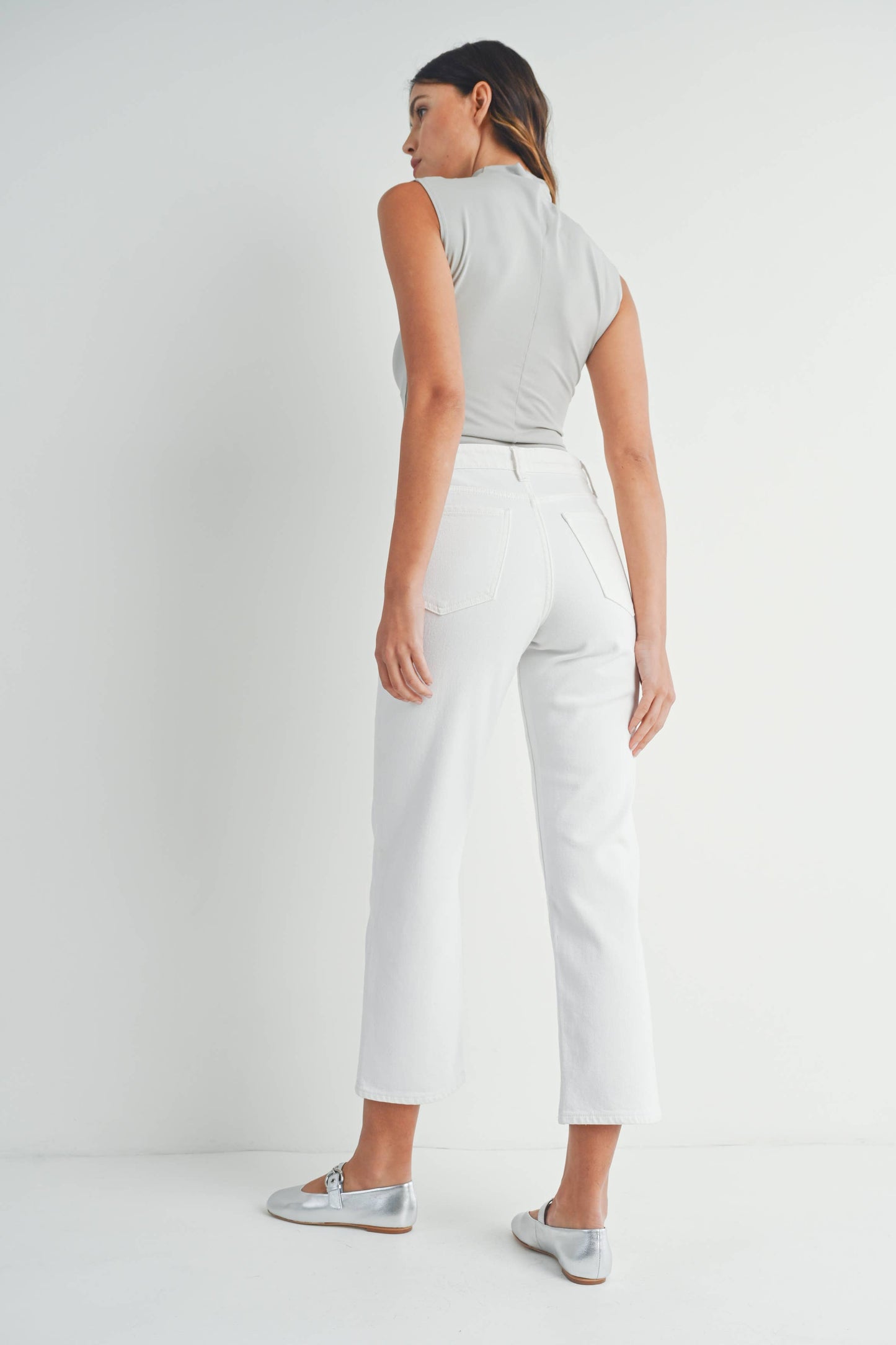 Vintage Straight Denim in White