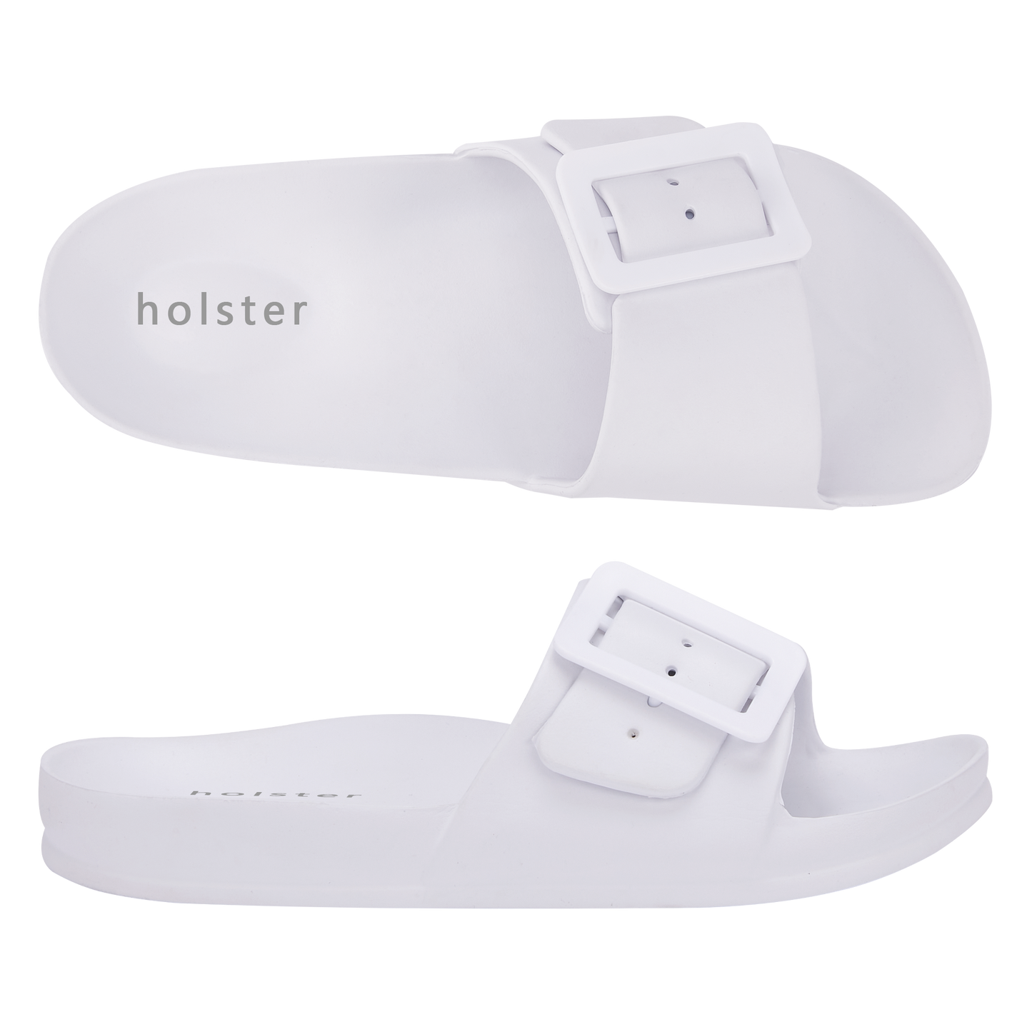 Solace Slide Sandal in White