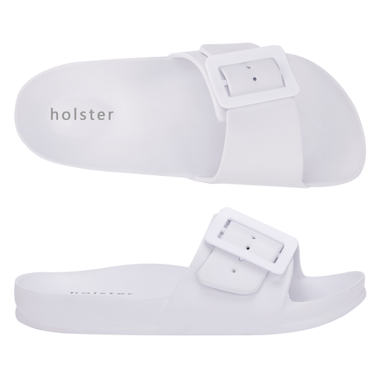 Solace Slide Sandal in White