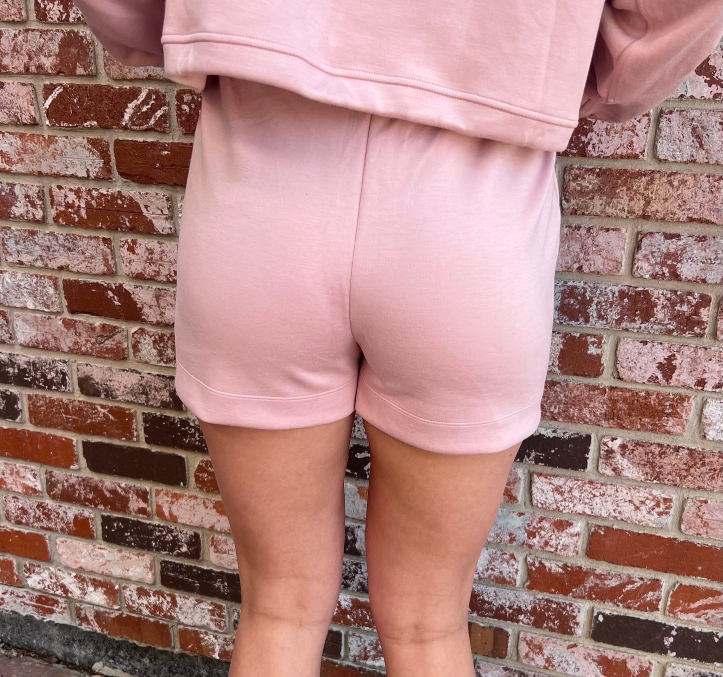 Comfort Sweat Shorts in Pink Stone