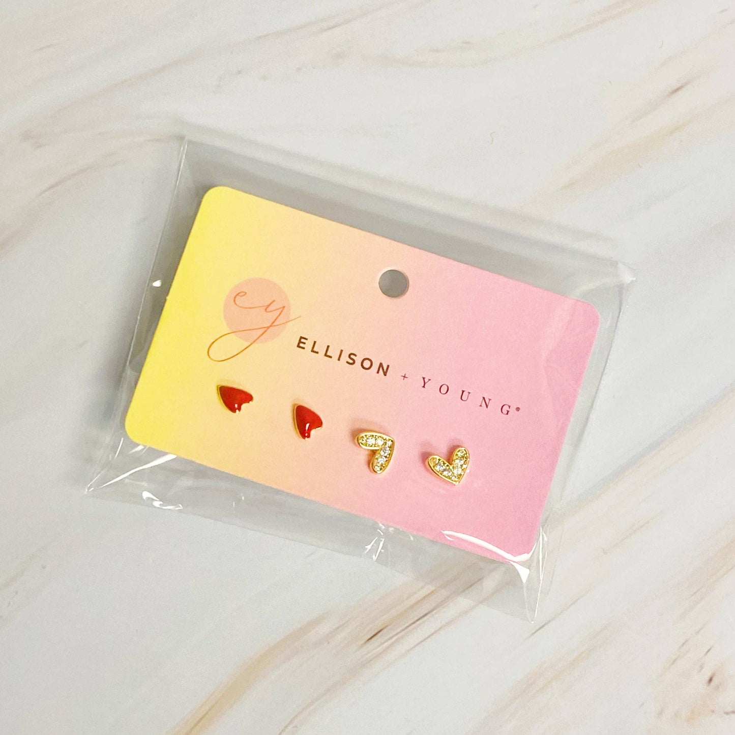 Red Heart Earring Set