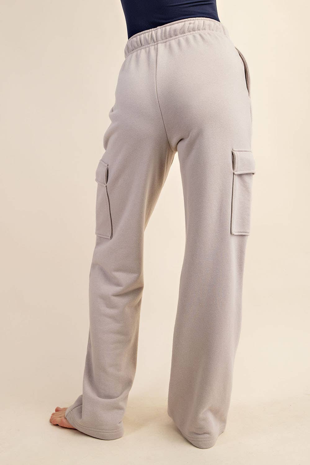 French Terry Cargo Sweatpants in Taupe
