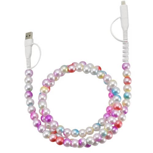 Beaded Charger Cable - MultiColored