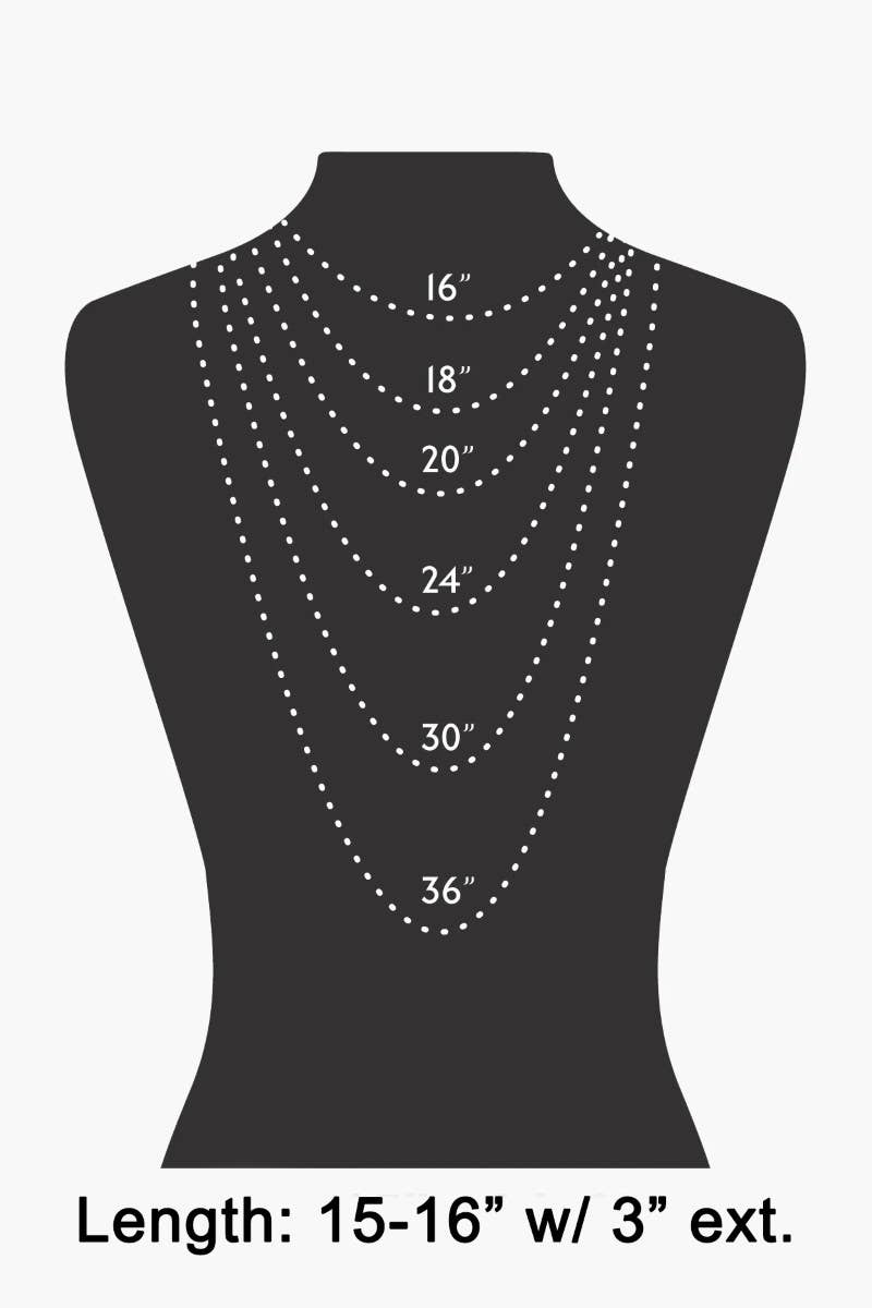 Small Gem Layered Chain Necklace in Silver