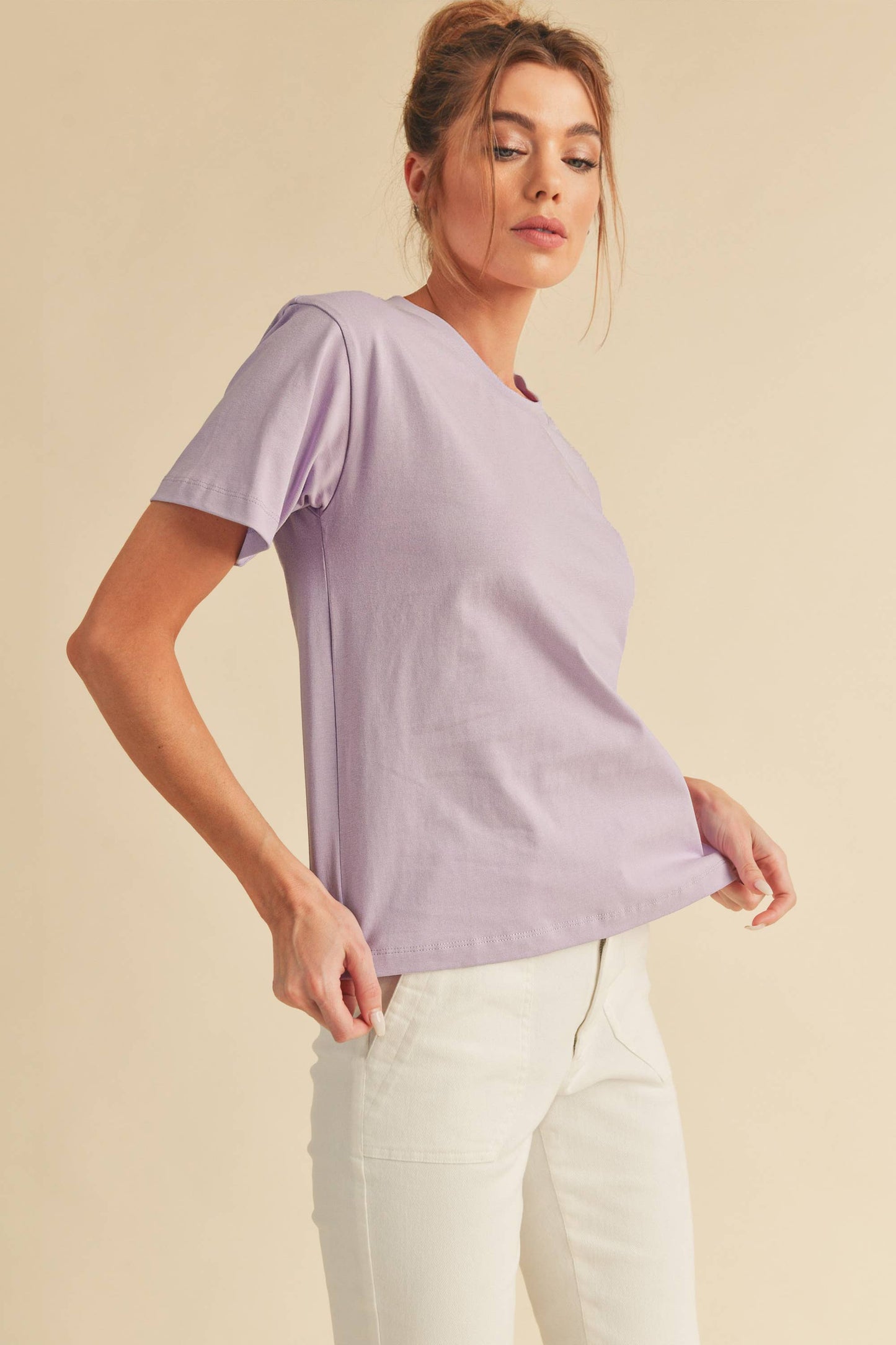 Basic Danni Tee in Lilac