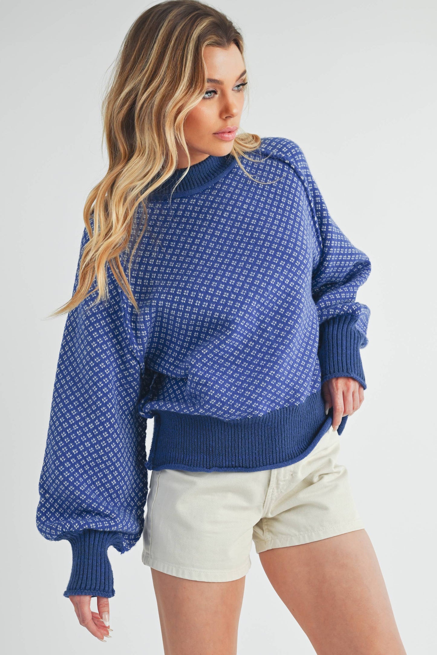 LARGE - Echo Sweater in Blue