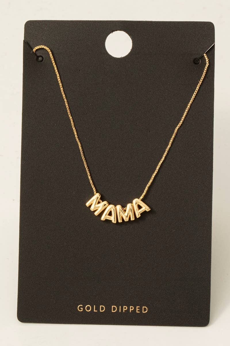 Gold Dipped Mama Necklace