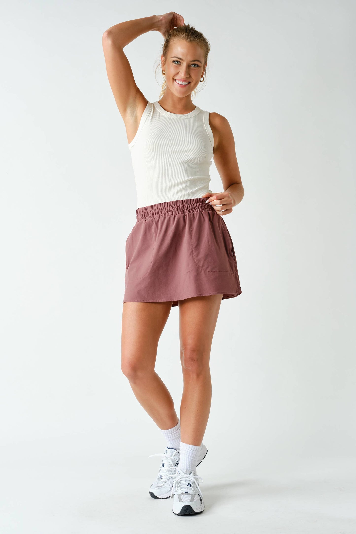Sculpt A-Line Active Skort in Rosewood