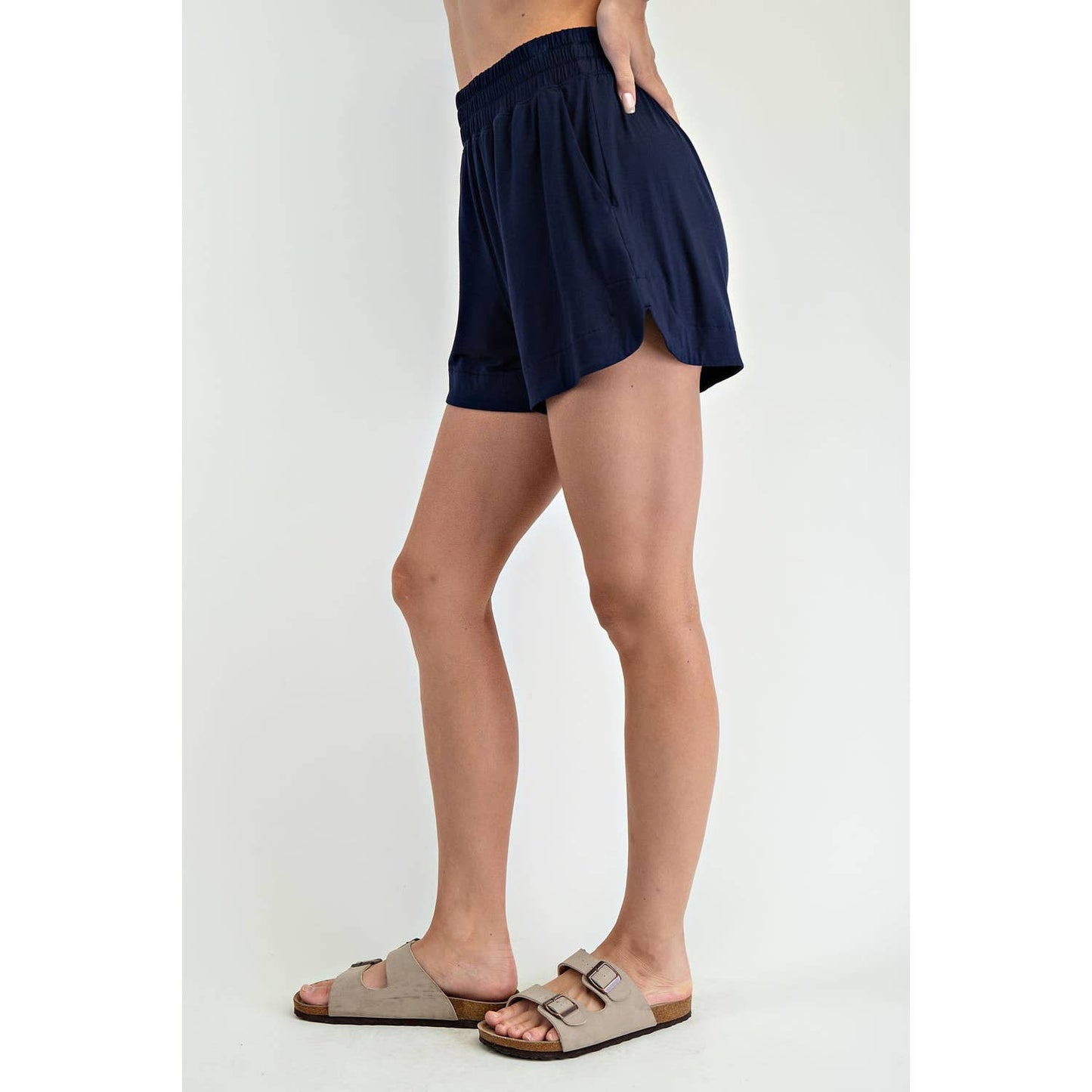 Modal Tulip Shorts in Navy