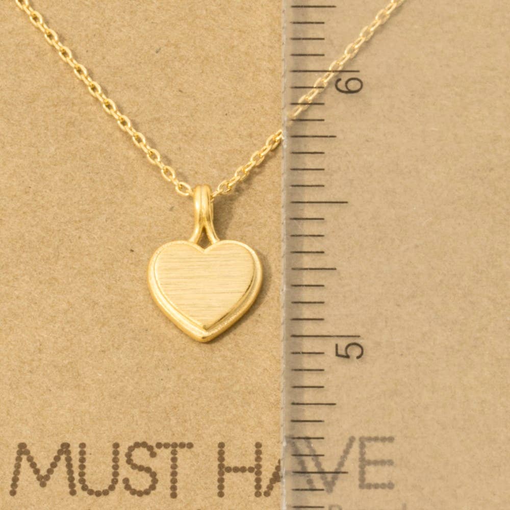 Mini Heart Necklace in Gold