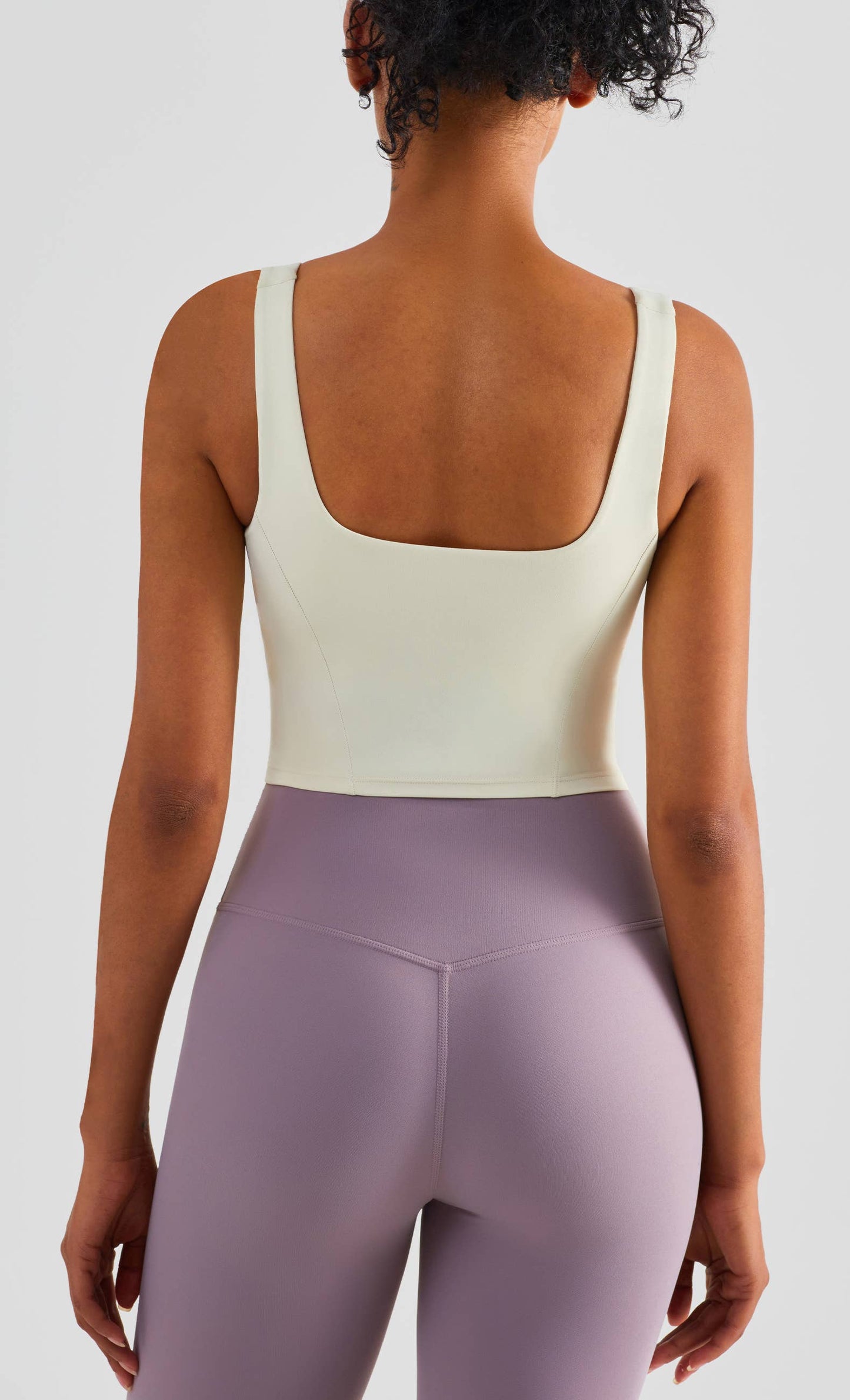 Grace U-Neck Molded Cup Tank Top in Ivory