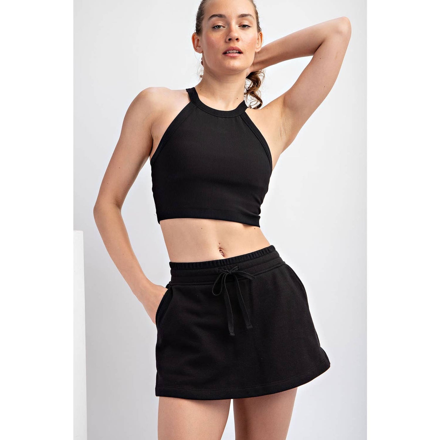 French Terry Skort in Black