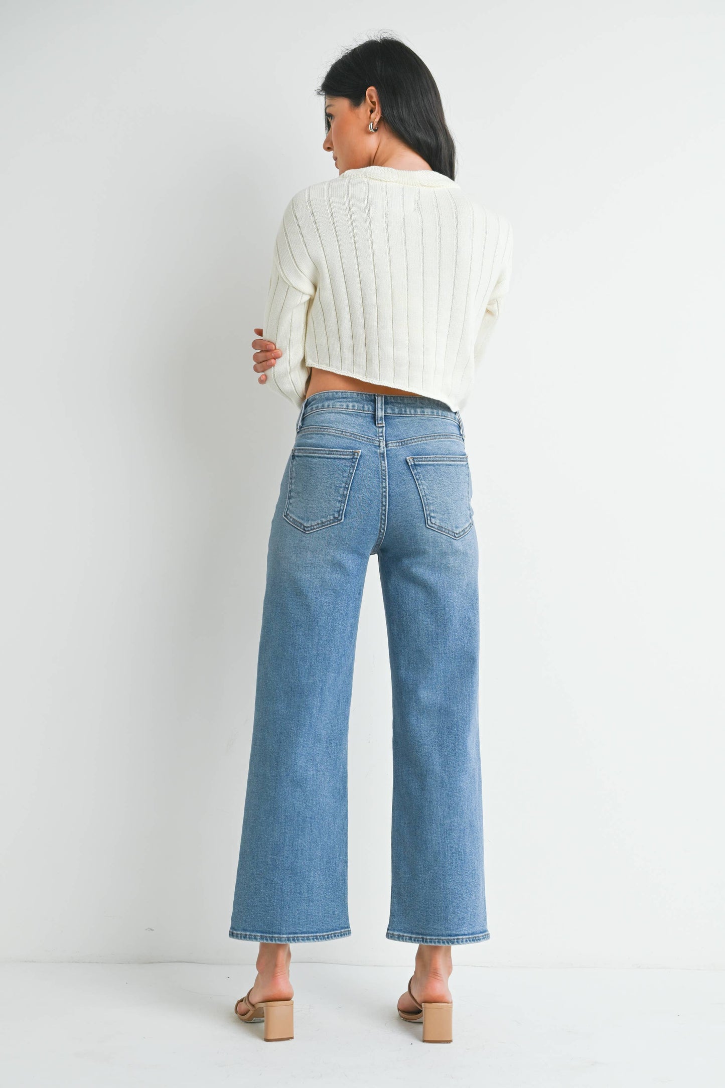 Slim Wide Leg Denim