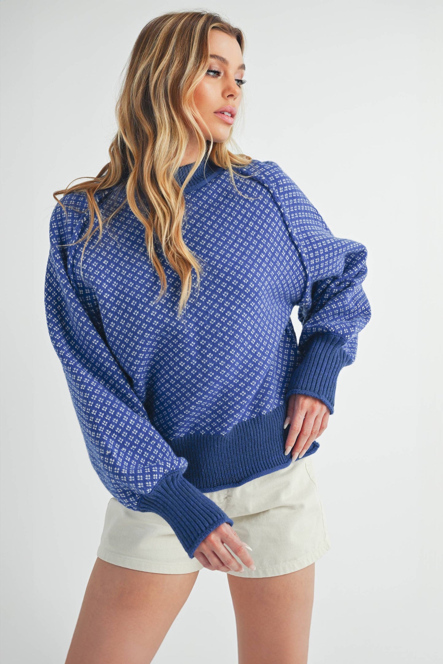 LARGE - Echo Sweater in Blue