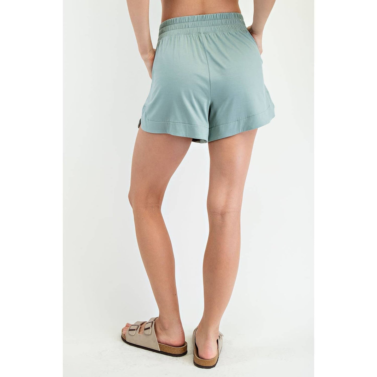 Modal Tulip Shorts in Moss Green
