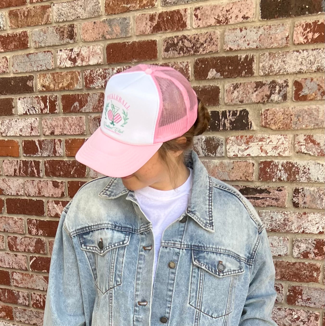 Pickleball Trucker Hat in Pink