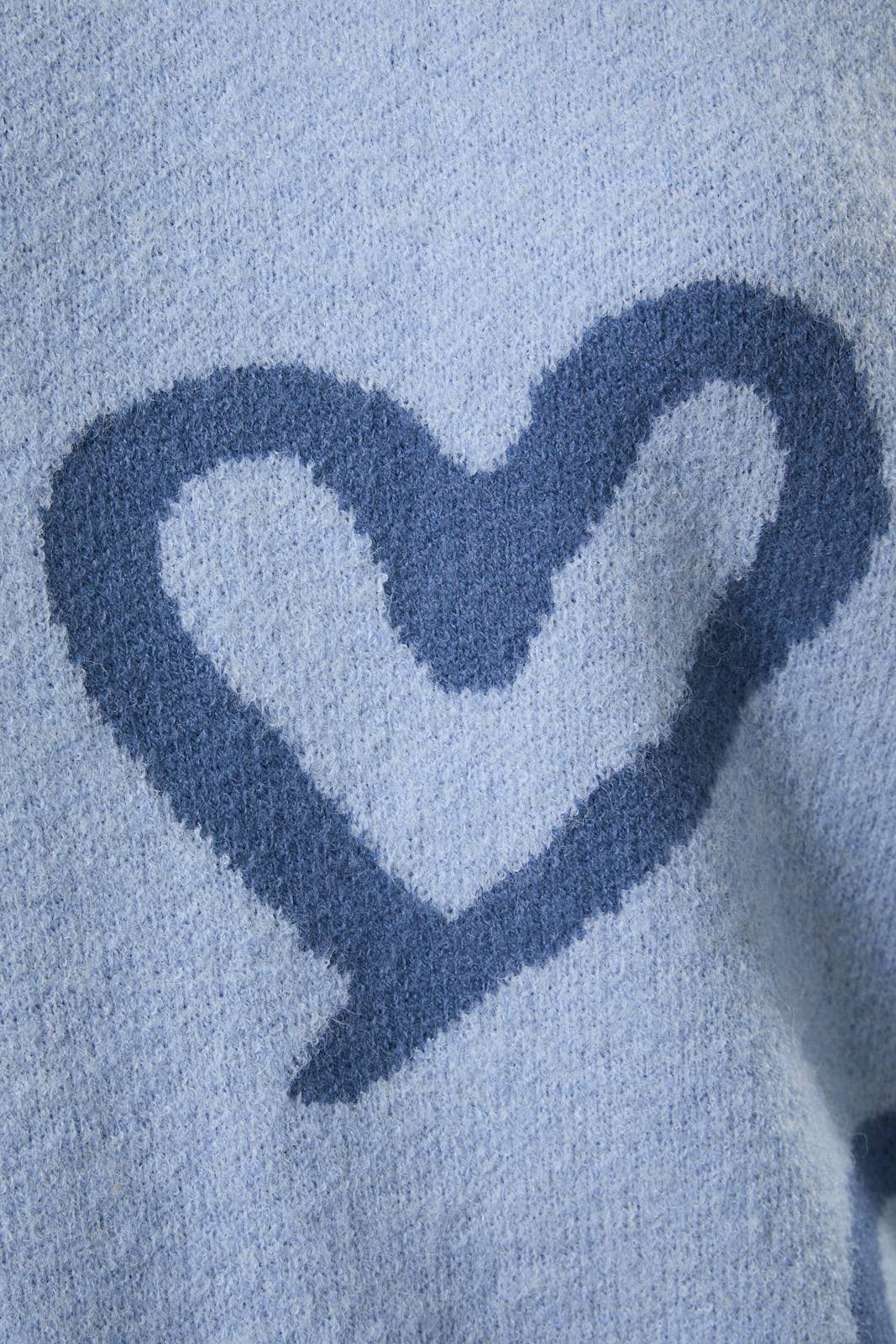 Blue Heart Printed Sweater