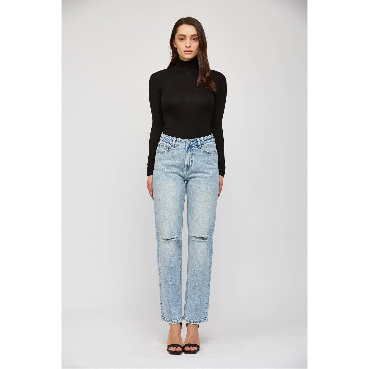 High Rise Straight Leg Denim