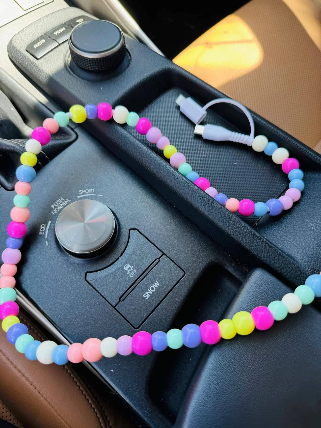 Beaded Charger Cable - Pastel