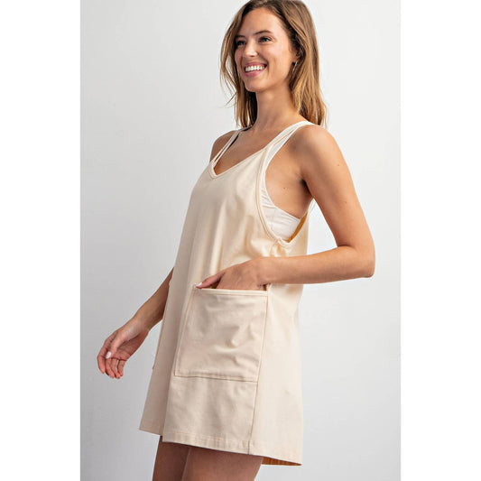 Sleeveless Romper in Cream