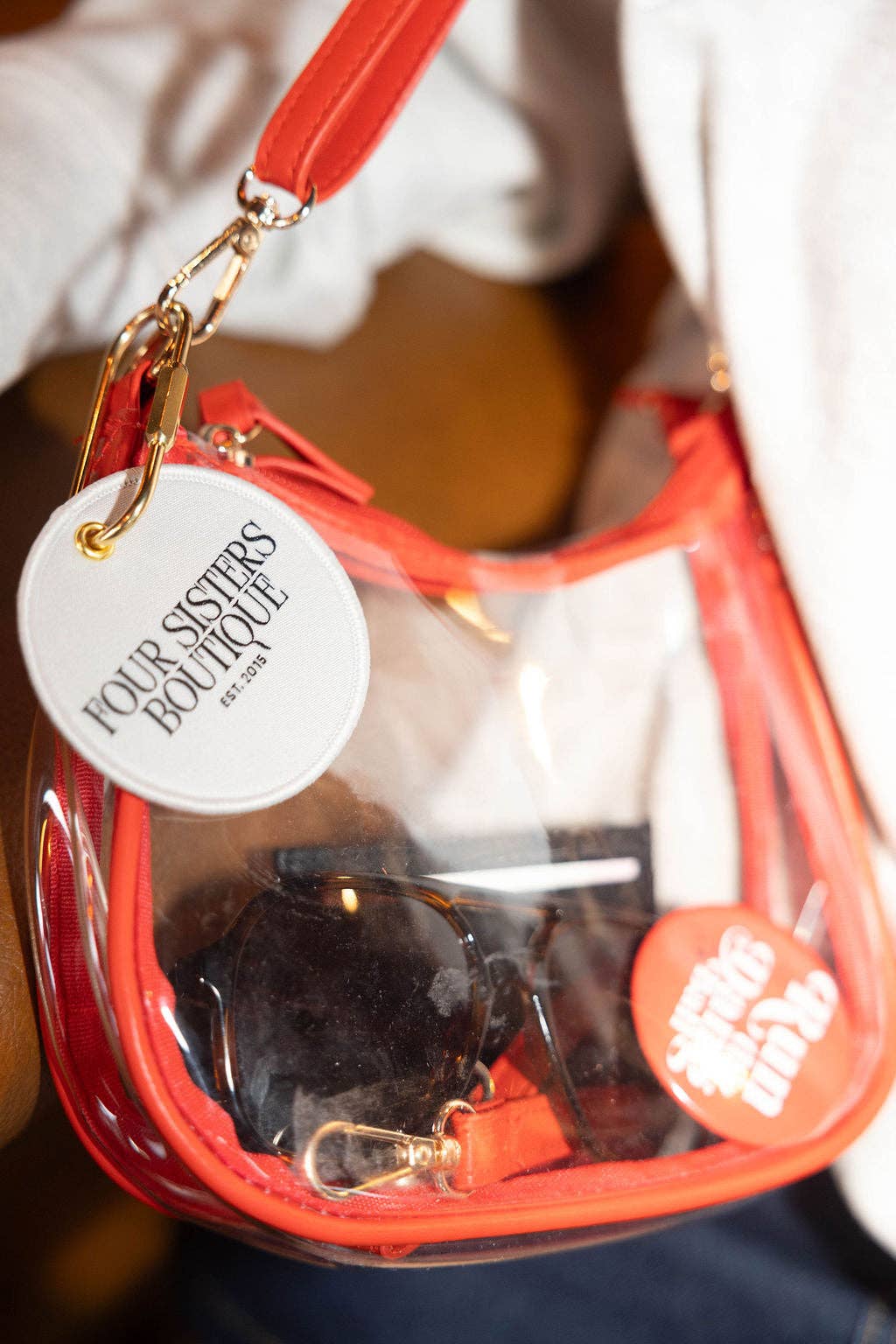 Event Clear Crossbody in Red