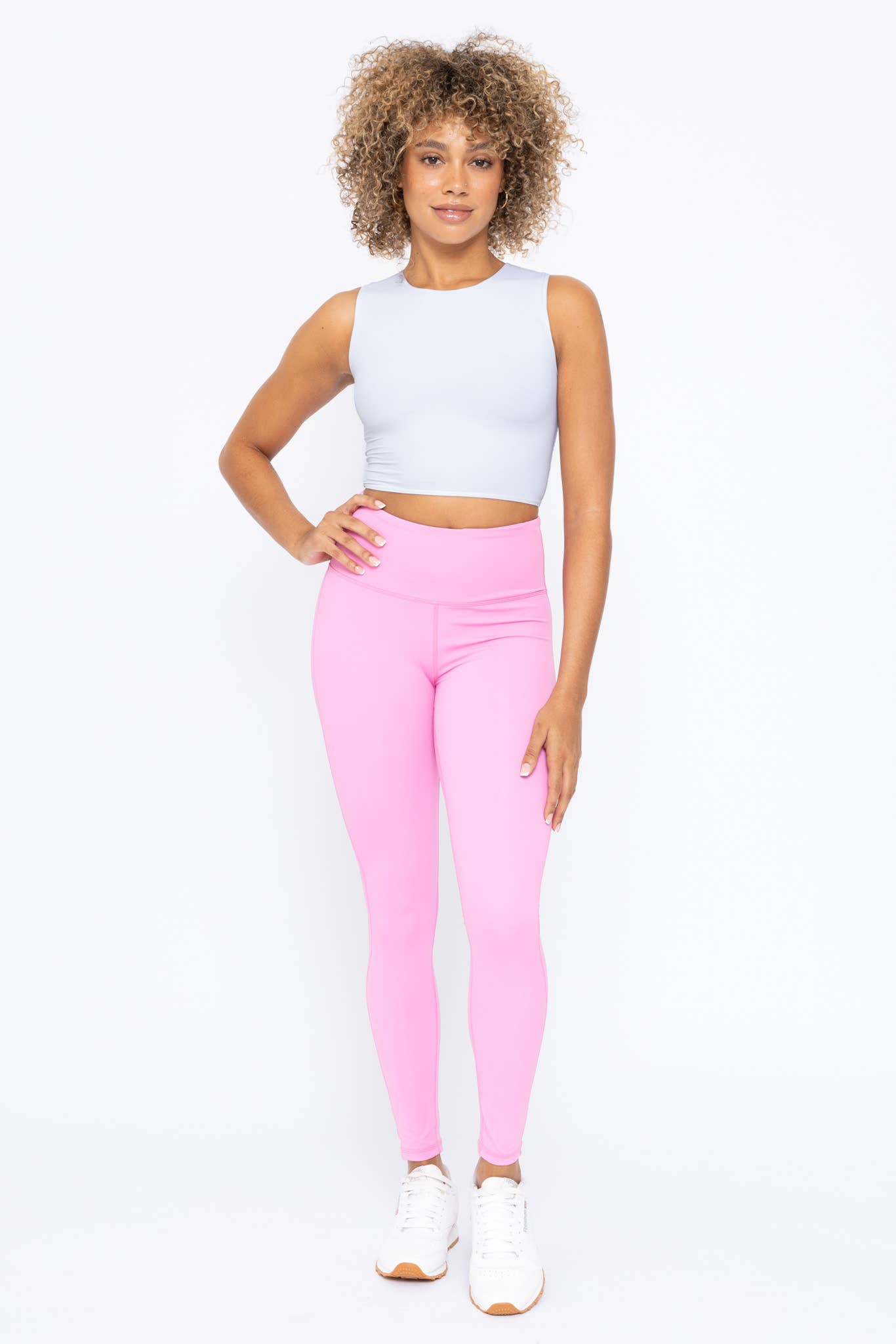 Essential High Waisted Leggings in Fuschia