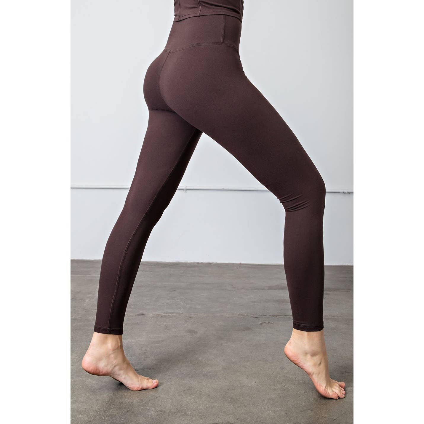 Basic Butter Soft Full Length Leggings in Espresso