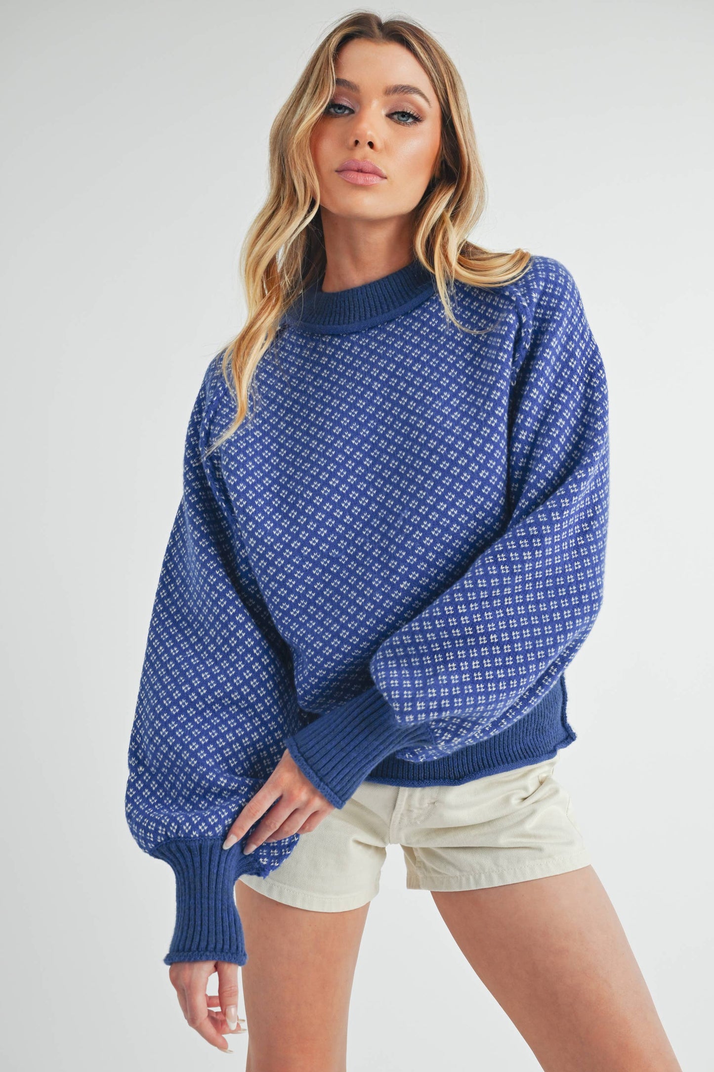 LARGE - Echo Sweater in Blue