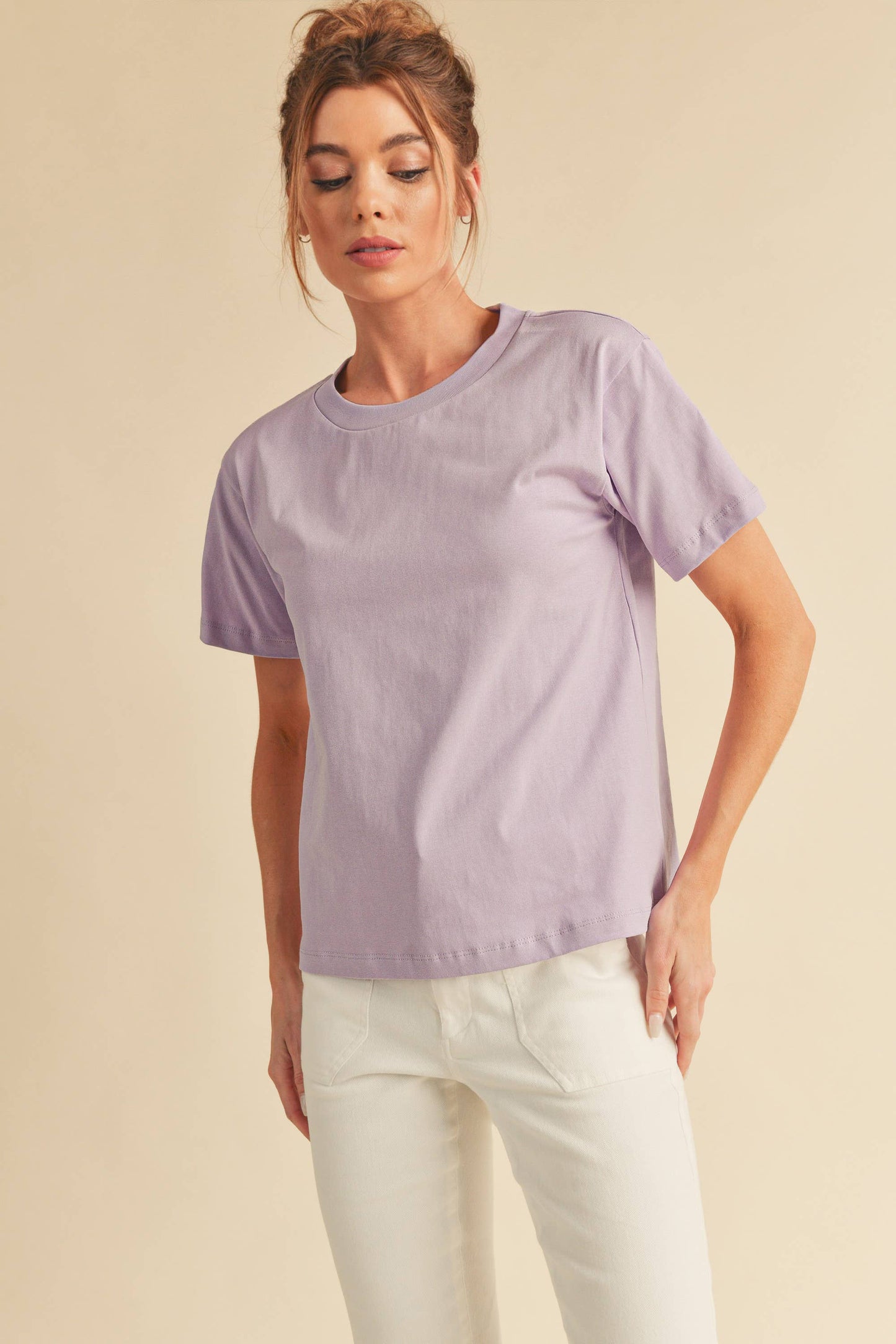 Basic Danni Tee in Lilac