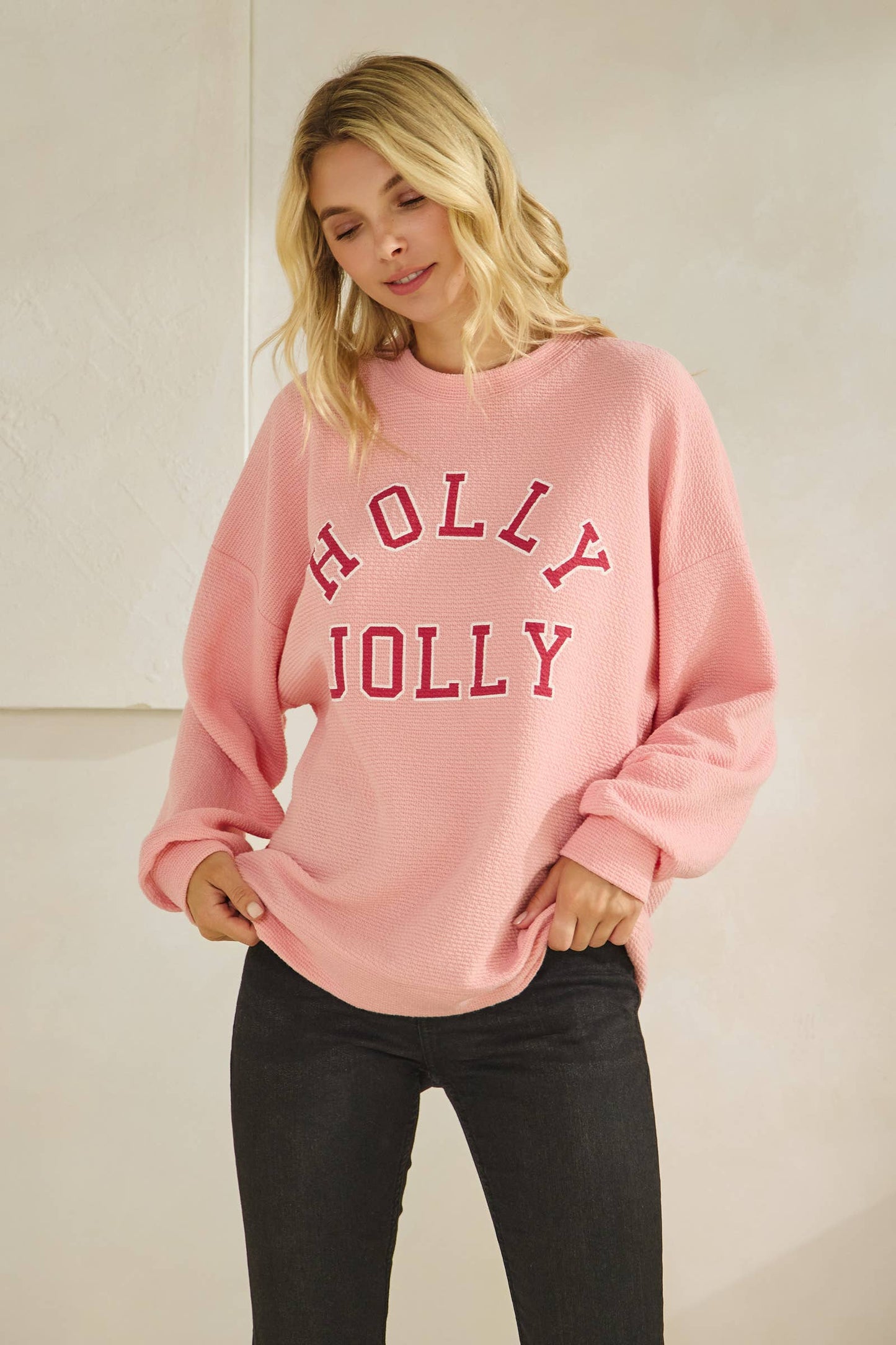 Holly Jolly Sweatshirt in Blossom