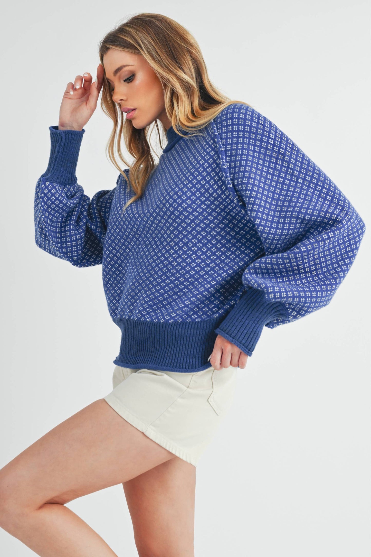 LARGE - Echo Sweater in Blue