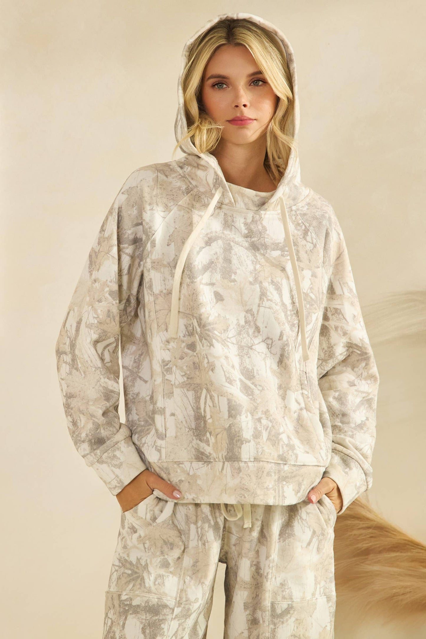 French Terry Hoodie in Camo