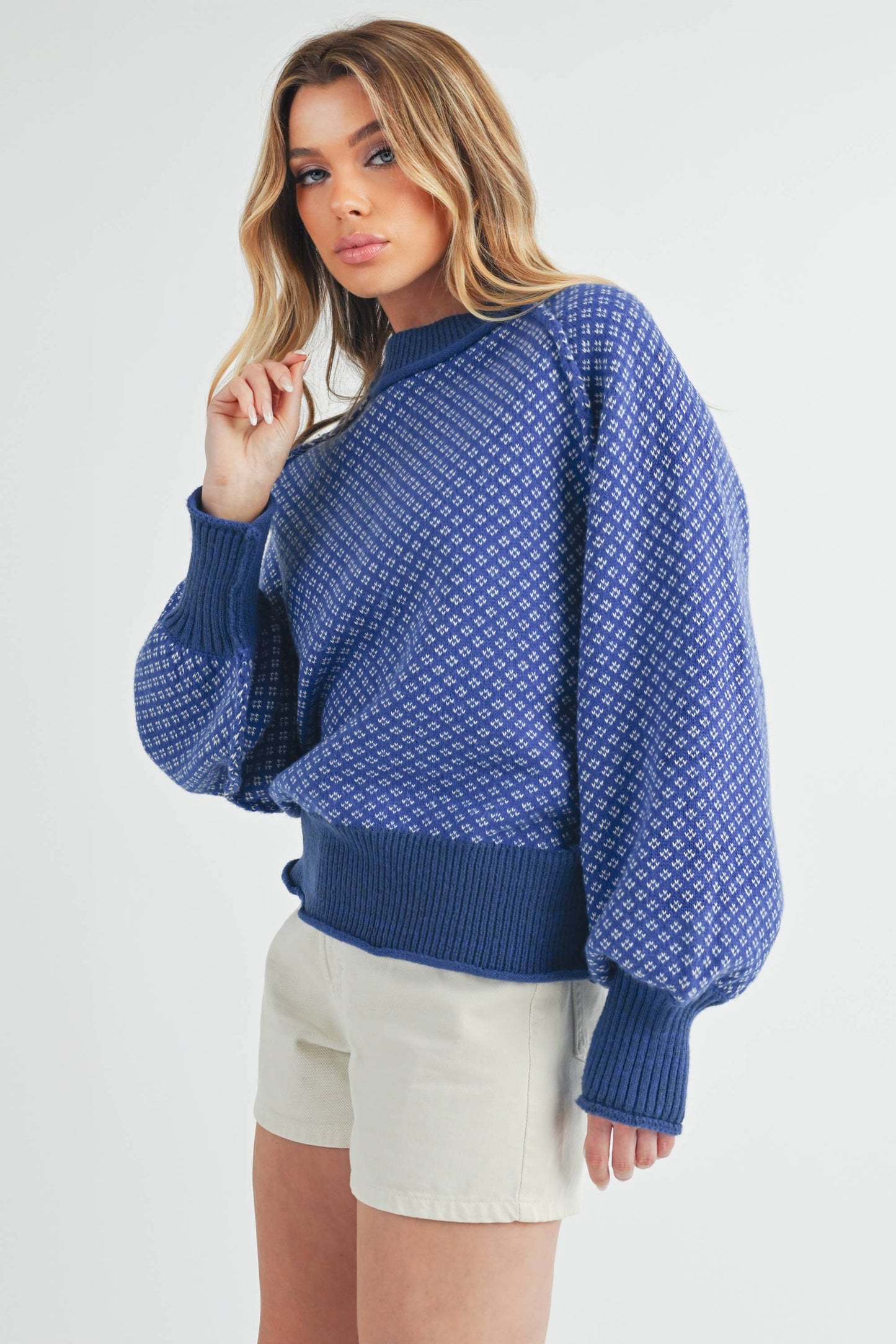 LARGE - Echo Sweater in Blue