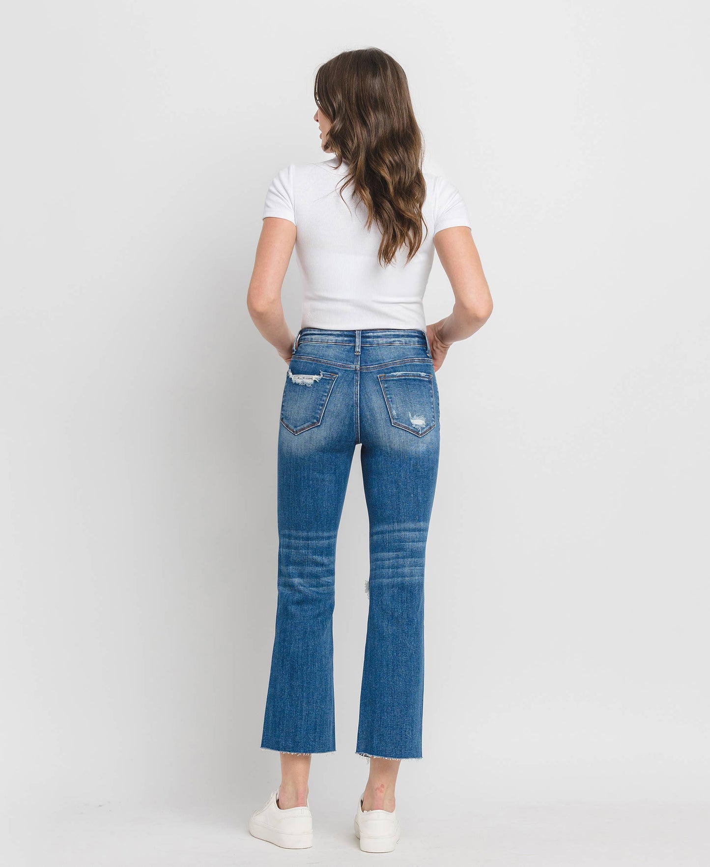 High Rise Kick Flare Denim