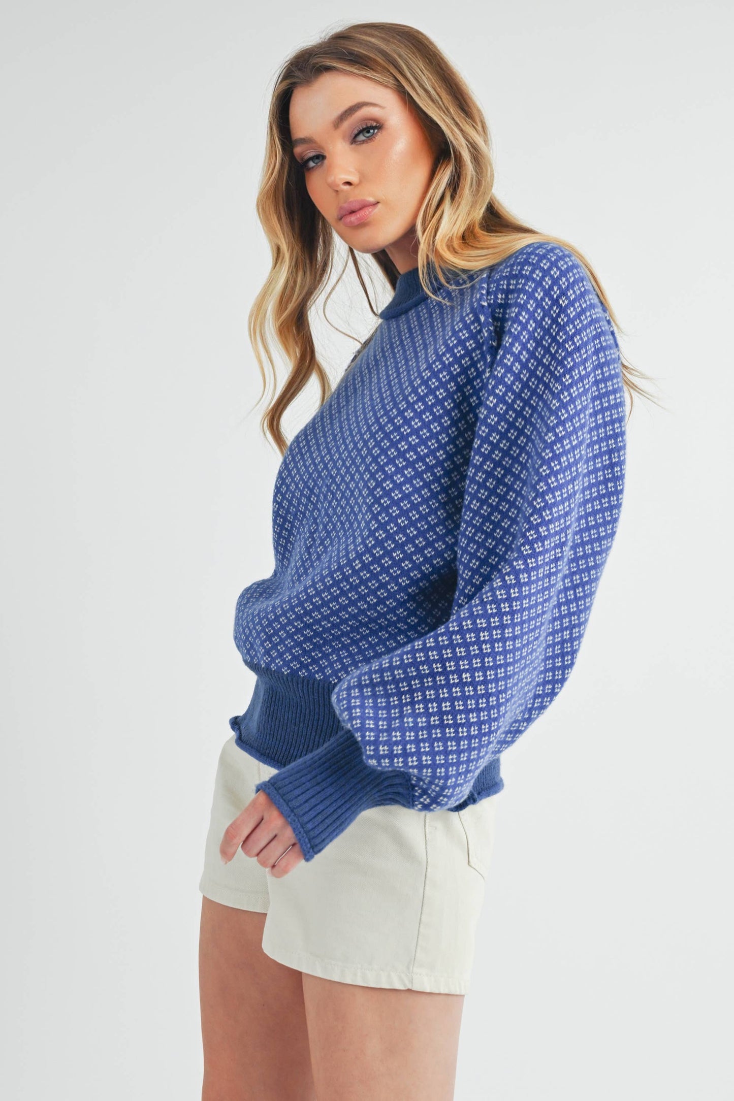 LARGE - Echo Sweater in Blue
