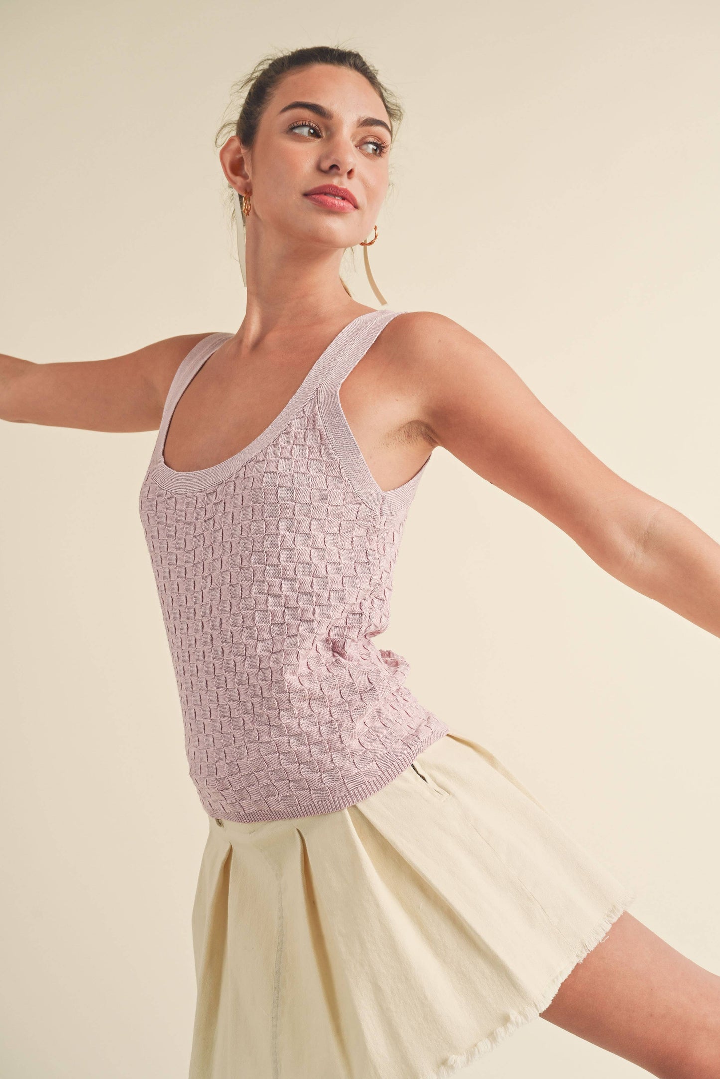 LARGE - Knit Tank in Pink