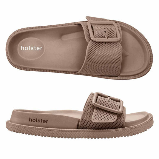 Laze Slide Sandal in Brown