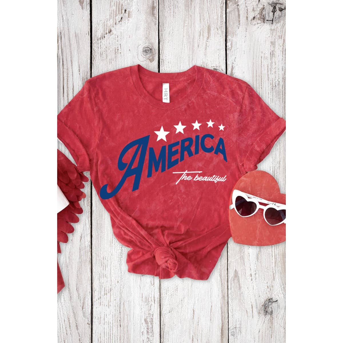 XL - Graphic - America The Beautiful in Mineral Red