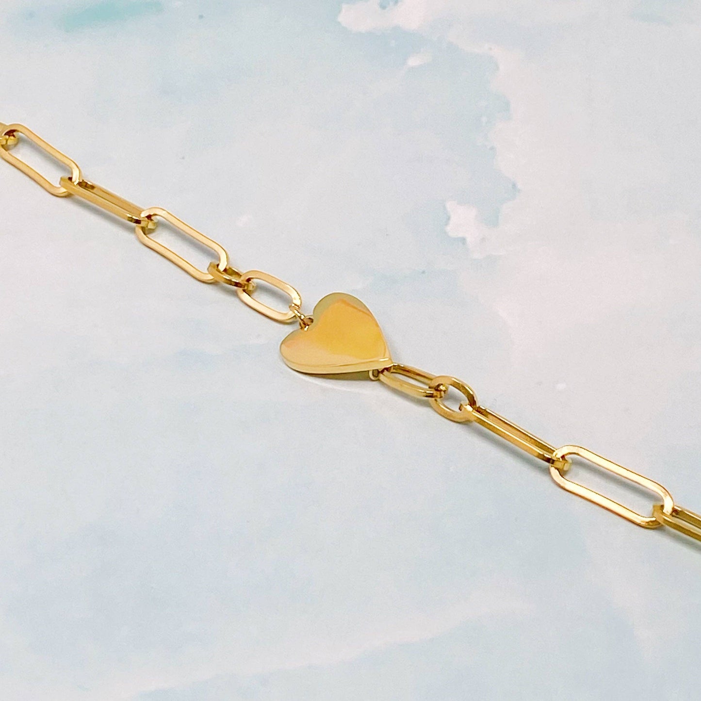 Heart Chain Link Bracelet