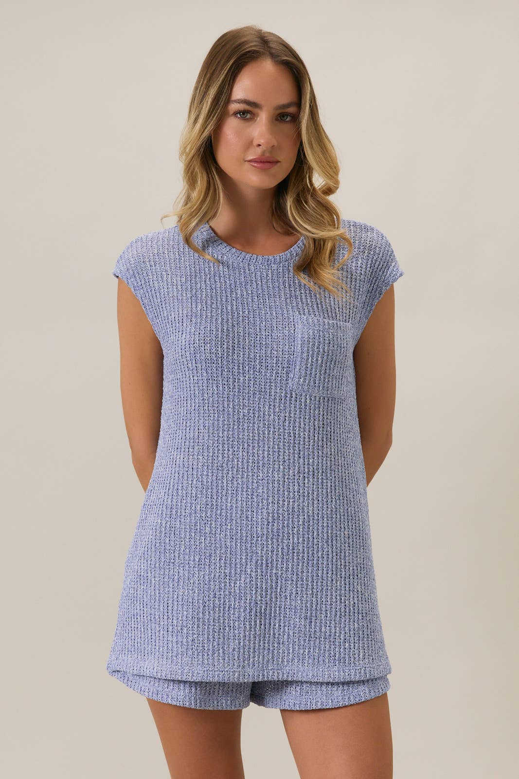 Cap Sleeve Tunic Top in Lavender