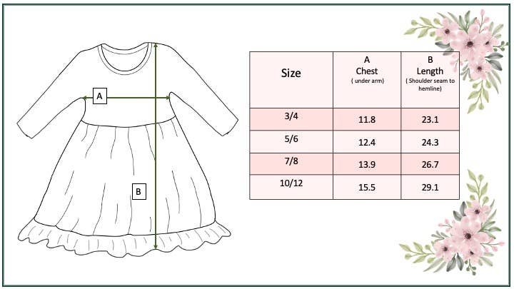 Kids Pumpkin & Floral Twirl Dress