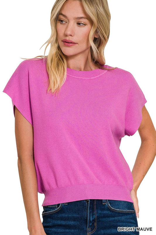 Dolman Sleeve Sweater in Pink